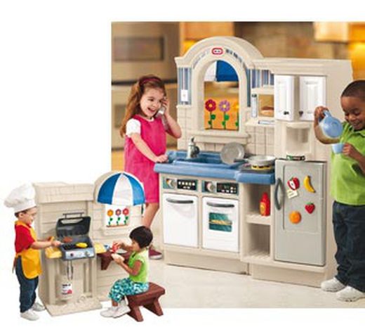 Little tikes 2 en 1 cocina y barbacoa