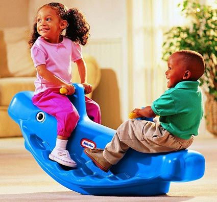 Little tikes Balancin infantil la ballena para 3 niños