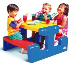 Little tikes mesa picnic infantil de plástico los colorines