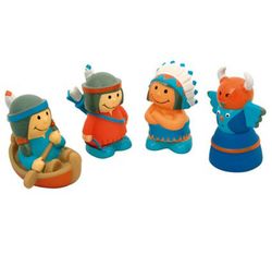 Los índios muñequitos de goma