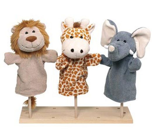 Lote 3 marionetas de la selva