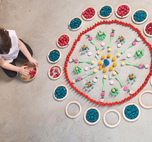 Set Mandala monedas azules