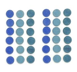 Set Mandala monedas azules
