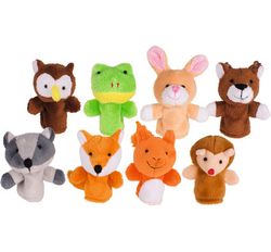 Marionetas de dedo 8  animales del bosque