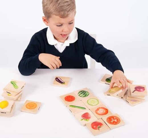 Memo realista las parejas frutas y vegetales