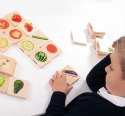 Memo realista las parejas frutas y vegetales