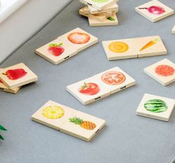 Memo realista las parejas frutas y vegetales
