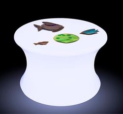 Mesa de luz led inalámbrica decorativa