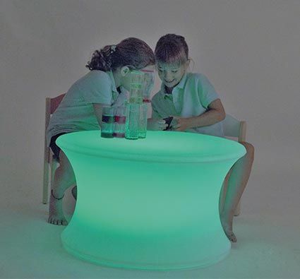 Mesa de luz led inalámbrica decorativa