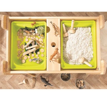 Mesa de exploración infantil Los Elementos