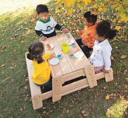 Mesa picnic y de experimentación infantil Los Elementos