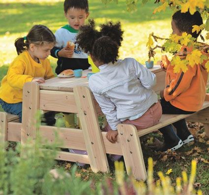 Mesa picnic y de experimentación infantil Los Elementos