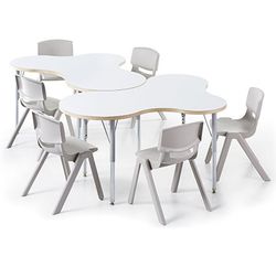 Mesa up & down forma trebol 120 x 100. regulable en altura