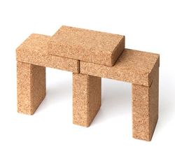 Mini juego de construcción de corcho natural los bloques