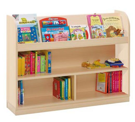 Mueble libreria biblioteca curvo alt 90 cm lateral