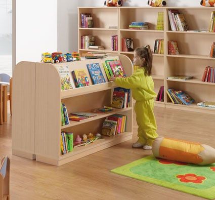 Mueble maxi libreria biblioteca curvo lateral