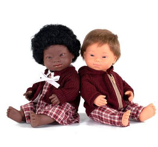 Muñeca africana con síndrome se Down de 38 cm