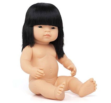 Muñeca asiática niña largo 38 cm