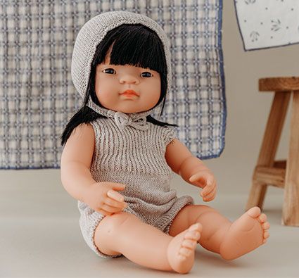 Muñeca asiática niña largo 38 cm