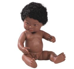 Muñeca inclusiva síndrome de down niño africano