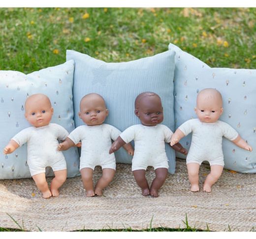 Muñeco bebé africano con cuerpo blando 32cm