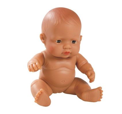 Muñeco cuerpo duro sin cabellos mestizo niña