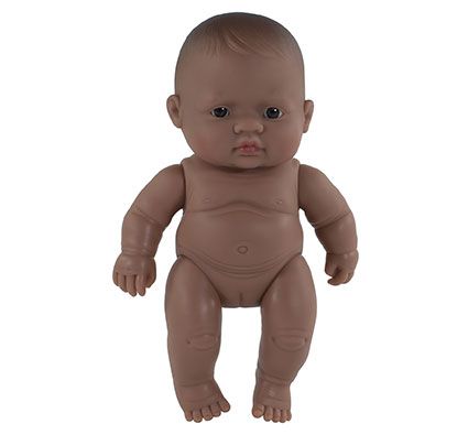 Muñeco cuerpo duro sin cabellos mestizo niña