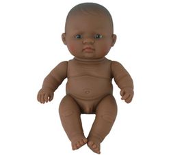 Muñeco cuerpo duro sin cabellos mestizo niño