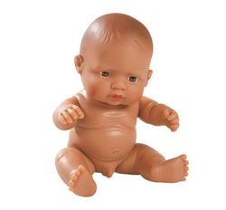 Muñeco cuerpo duro sin cabellos mestizo niño