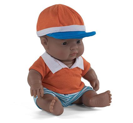 Muñeco cuerpo duro sin cabellos mestizo niño