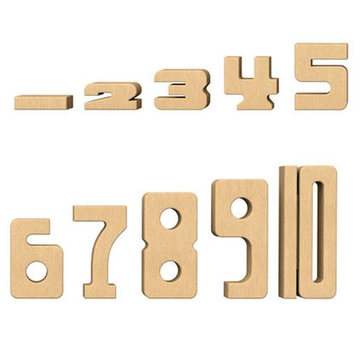 Números de madera Sumblox para construir matemáticas+ 80 fichas Ideas