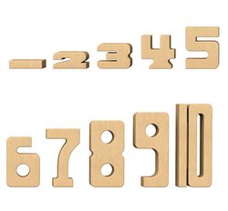 Números de madera Sumblox para construir matemáticas+ 80 fichas Ideas