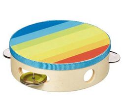 Pandereta infantil de madera los colorines