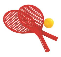 Par de raquetas con pelota
