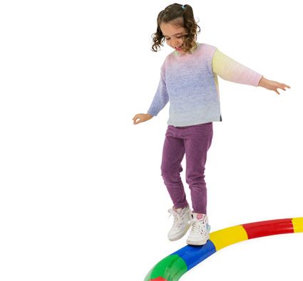 Pasillo de equilibrio semicircular curvo