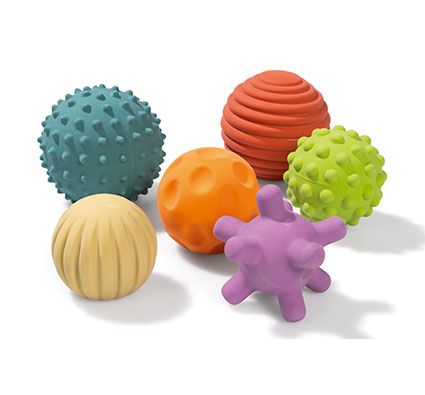 Pelotas sensoriales táctiles set de 6 pelotas