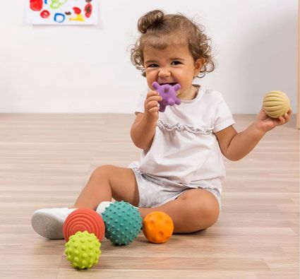Pelotas sensoriales táctiles set de 6 pelotas