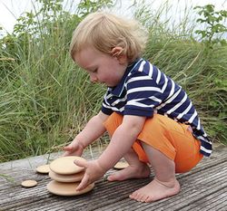 Piedras sensoriales de madera