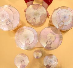 Piedras transparentes iridescentes
