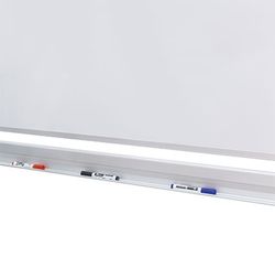 Pizarra blanca con pie y ruedas imantada para rotulador