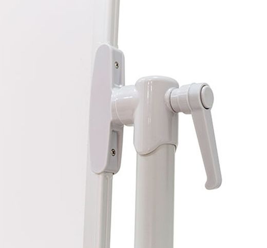 Pizarra blanca con pie y ruedas imantada para rotulador