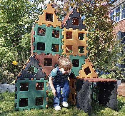 Juego de construcción polydron gigante