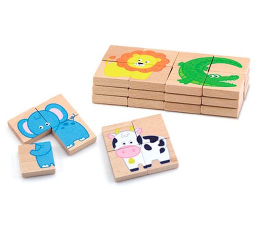 Puzzle blocks magnéticos los animales