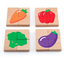 Puzzle blocks magnéticos los vegetales