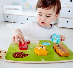 Puzzle encajable táctil animales del bosque