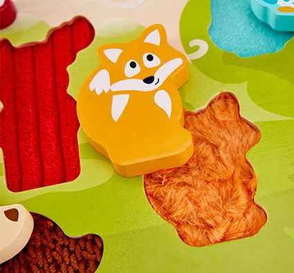 Puzzle encajable táctil animales del bosque