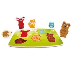 Puzzle encajable táctil animales del bosque
