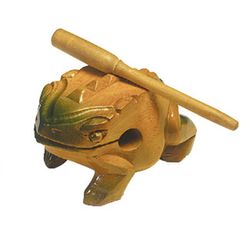 Ranas guiro l. 14 cm (con la vara)