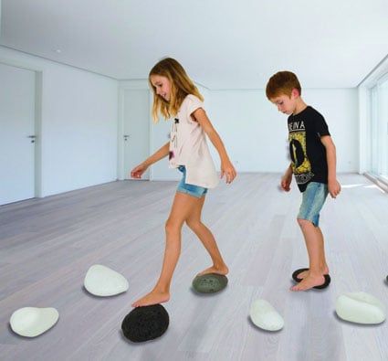 Recorrido de equilibrio Piedras de río