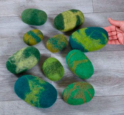 Rocas de fieltro los Mini Mundos